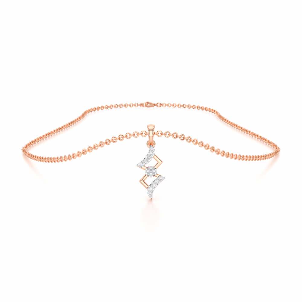 Silver Gleam Pendant - Rose Gold - Image 3