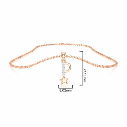 P-Glint Silver Pendant - Rose Gold - Image 4