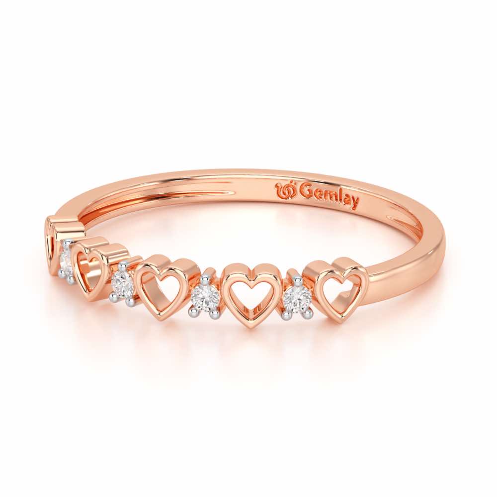 Heart Fairy Silver Ring - Rose Gold - Image 3
