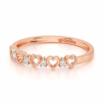 Heart Fairy Silver Ring - Rose Gold - Image 3