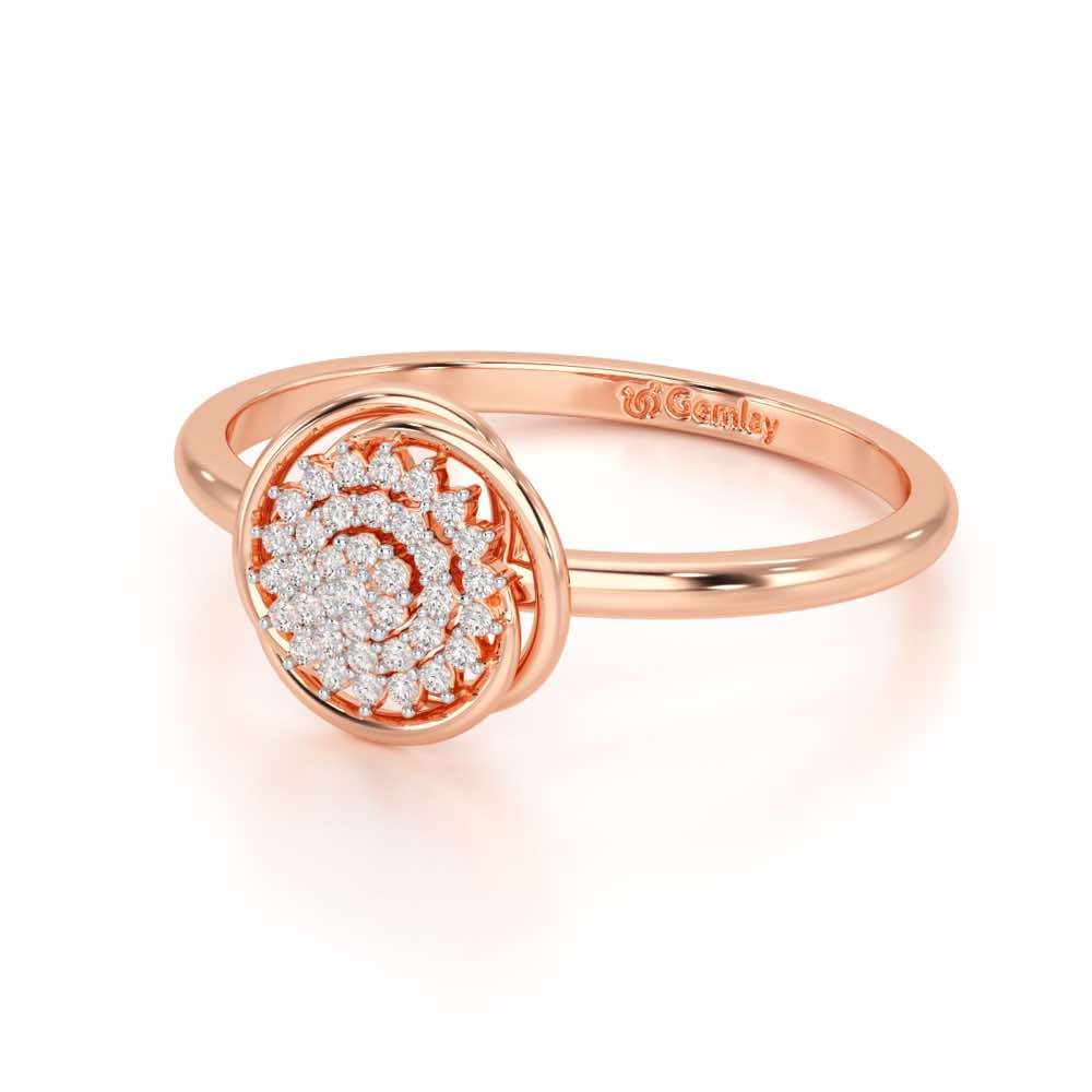 Aquila Silver Ring - Rose Gold - Image 3