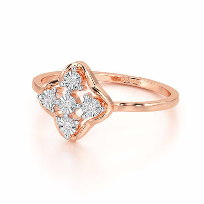 Glowy Terrain Silver Ring - Rose Gold - Image 3