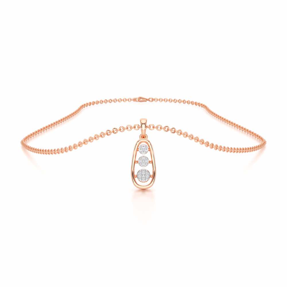 Twilight Spark Silver Pendant - Rose Gold - Image 3