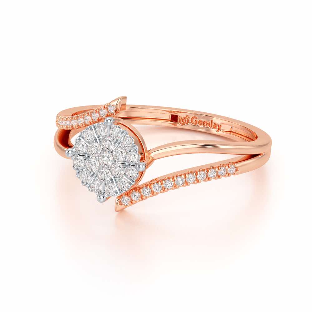 Shine Source Silver Ring - Rose Gold - Image 3