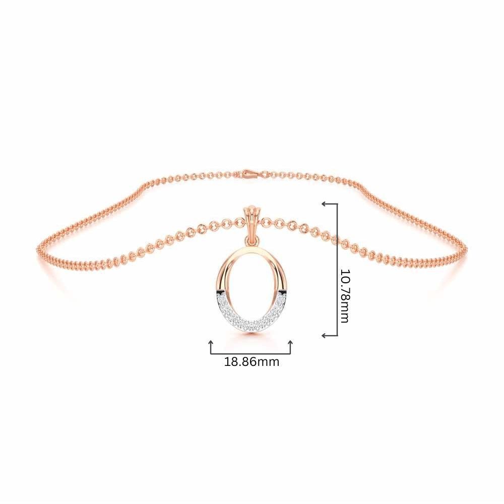 O-Luke Silver Pendant - Rose Gold - Image 4