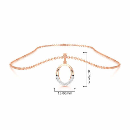O-Luke Silver Pendant - Rose Gold - Image 4