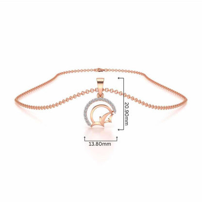 Fly High Silver Pendant - Rose Gold - Image 4