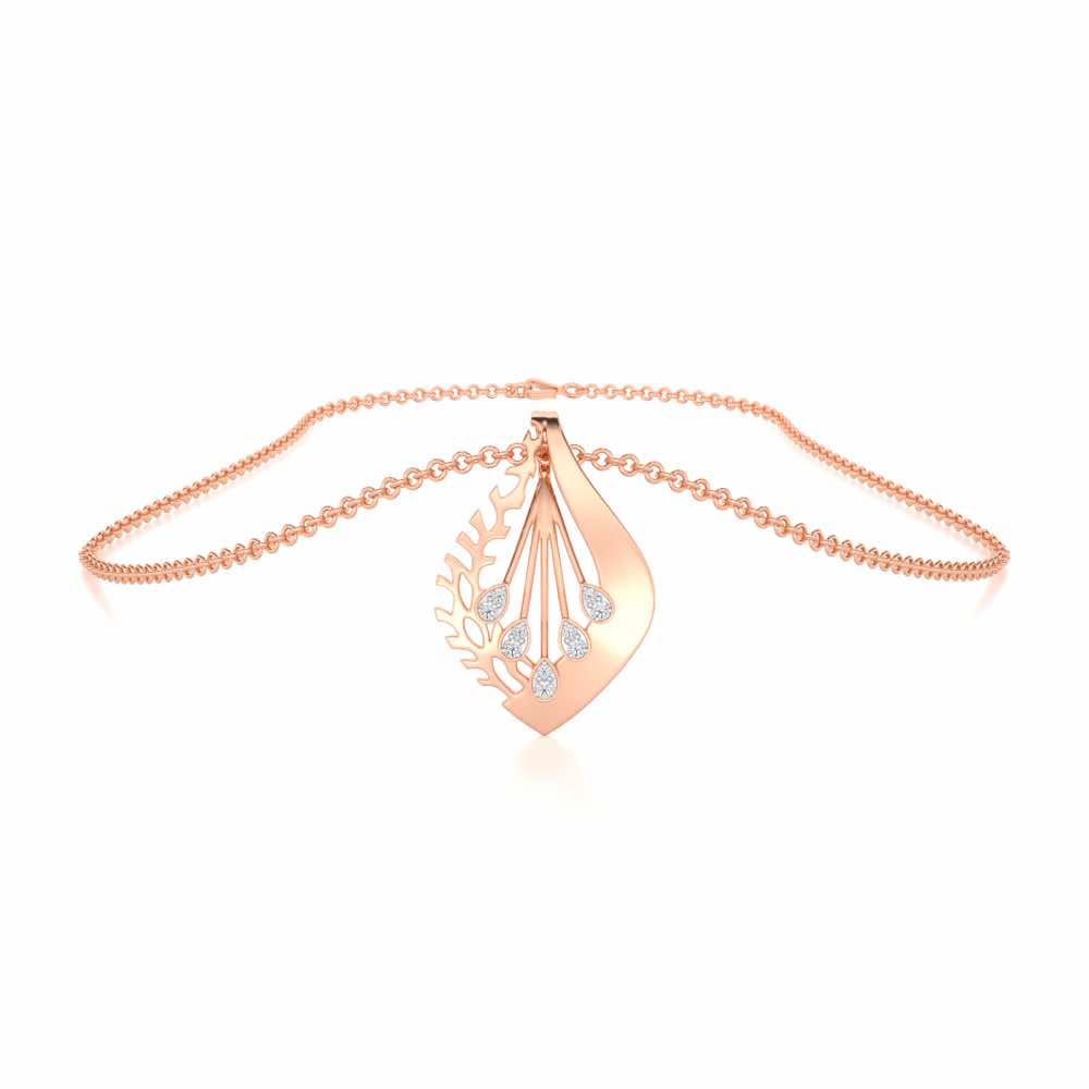 Enchanting Growth Silver Pendant - Rose Gold - Image 3