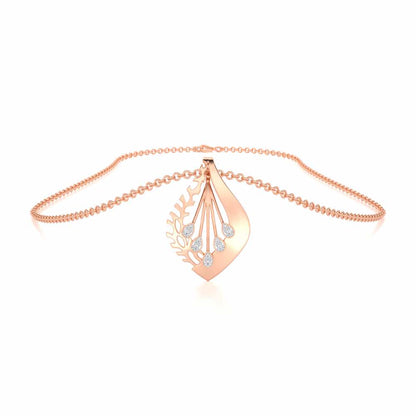 Enchanting Growth Silver Pendant - Rose Gold - Image 3