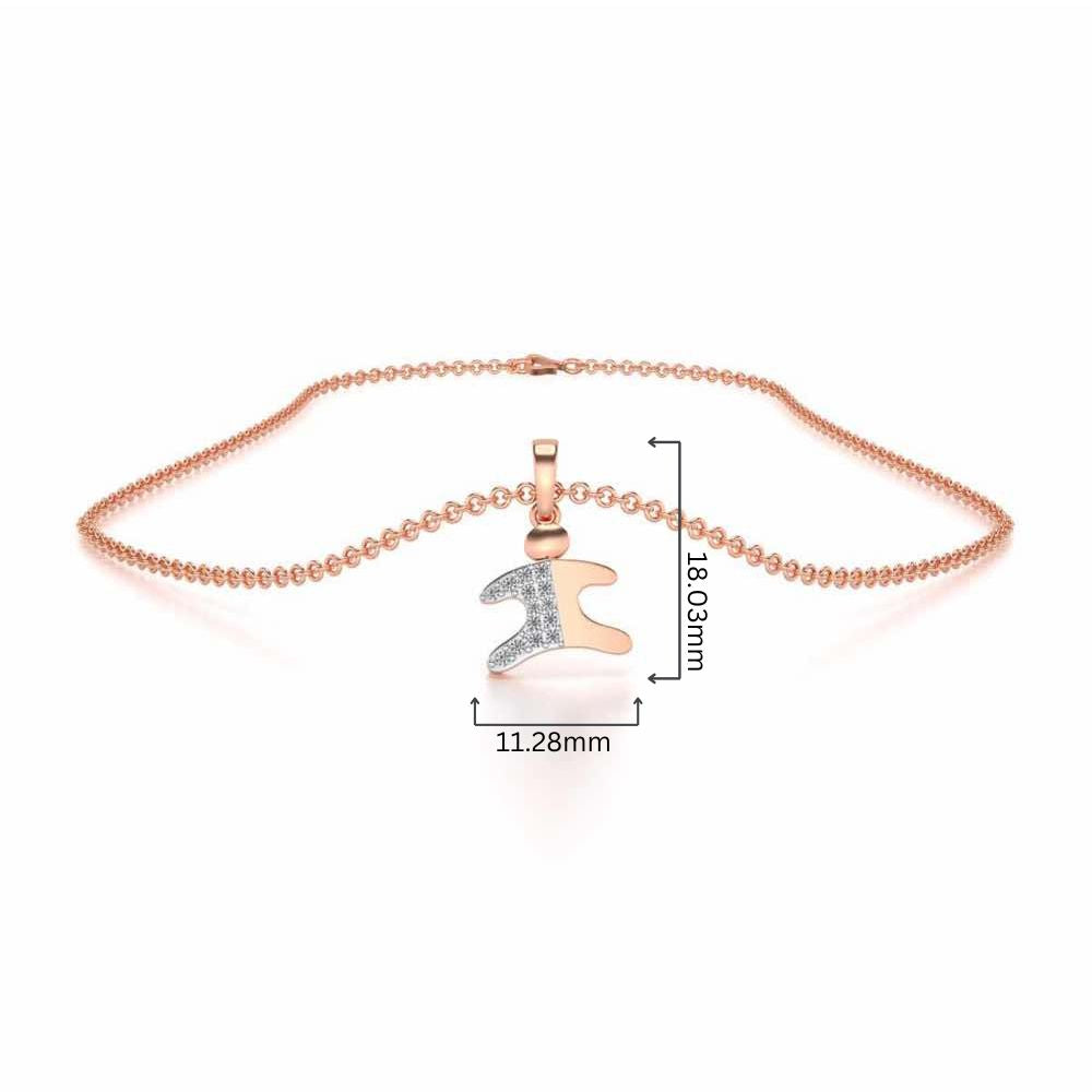 Young One Silver Pendant - Rose Gold - Image 4