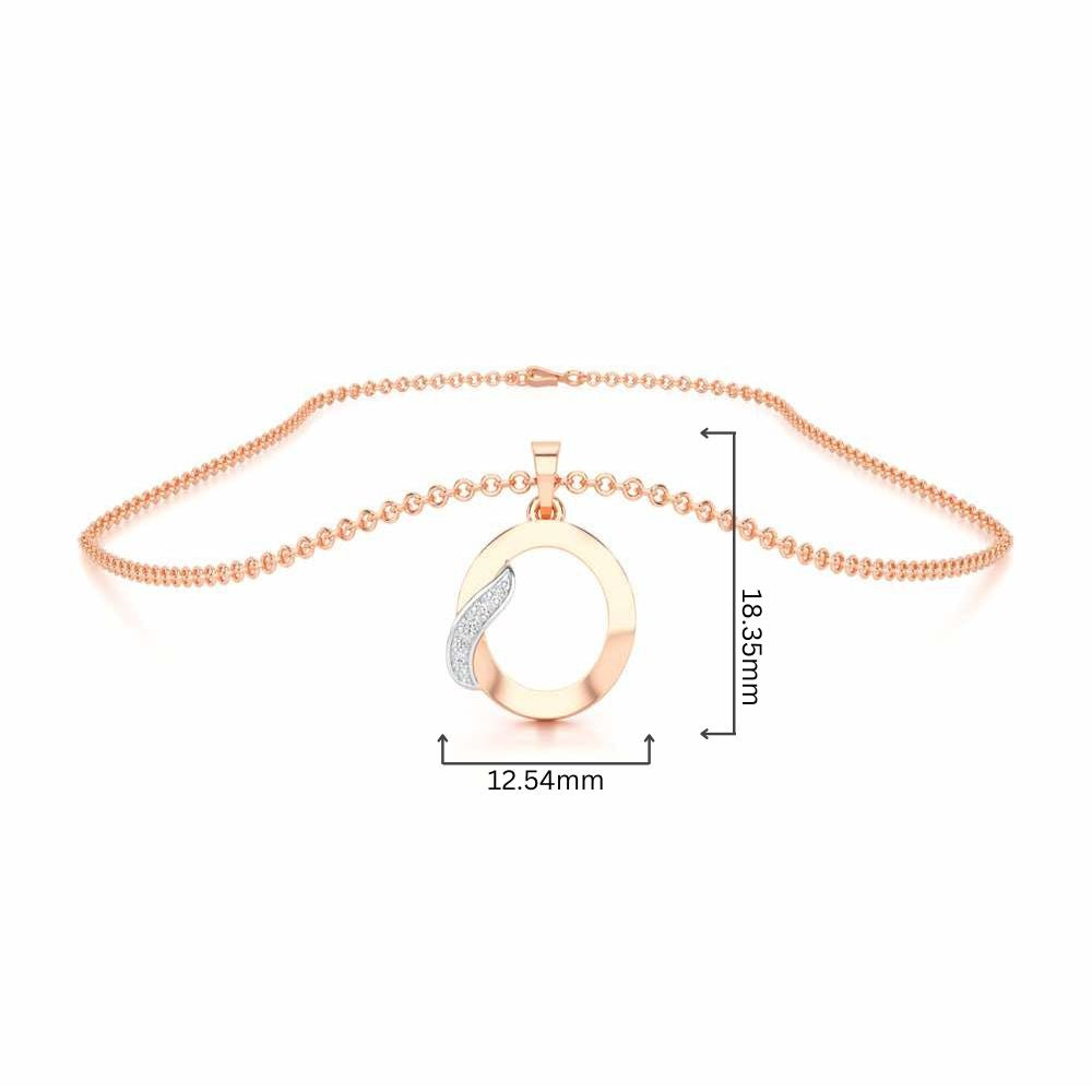 O-Spark Silver Pendant - Rose Gold - Image 4