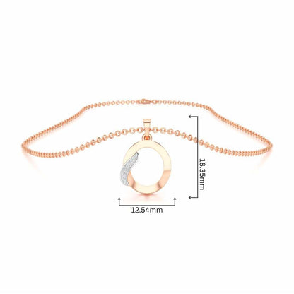 O-Spark Silver Pendant - Rose Gold - Image 4