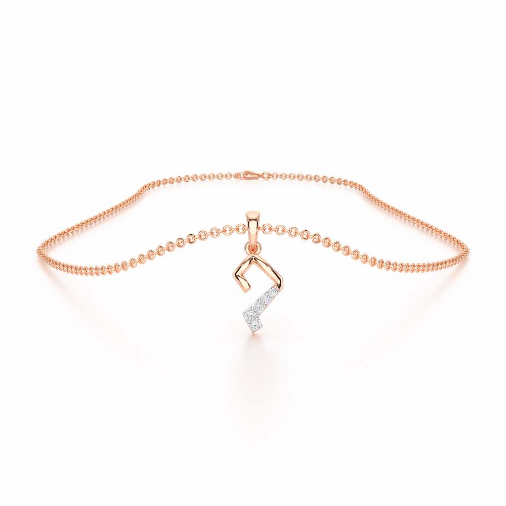 Flicker Joy Silver Pendant - Rose Gold - Image 3