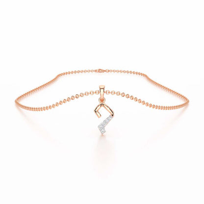 Flicker Joy Silver Pendant - Rose Gold - Image 3