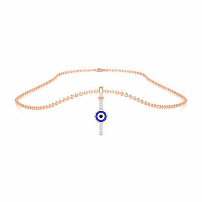 Warding Gaze Silver Pendant - Rose Gold - Image 3