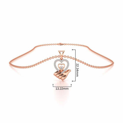 Hold Me Silver Pendant - Rose Gold - Image 4