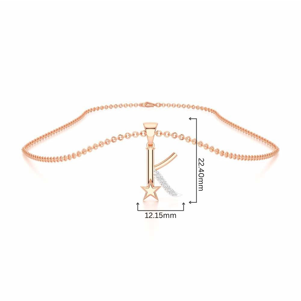 K-Glint Silver Pendant - Rose Gold - Image 4