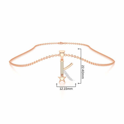 K-Glint Silver Pendant - Rose Gold - Image 4