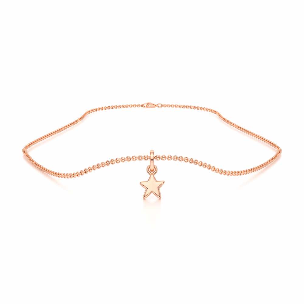 Mini Star Gold Pendant - Rose Gold - Image 3