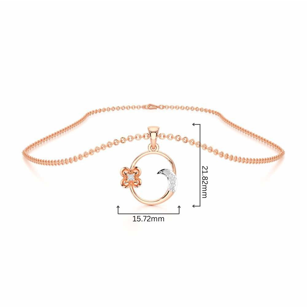 O-Glint Silver Pendant - Rose Gold - Image 4