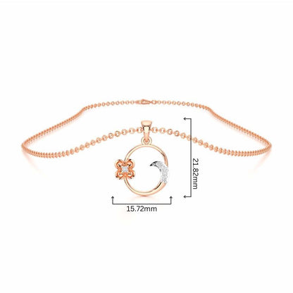 O-Glint Silver Pendant - Rose Gold - Image 4