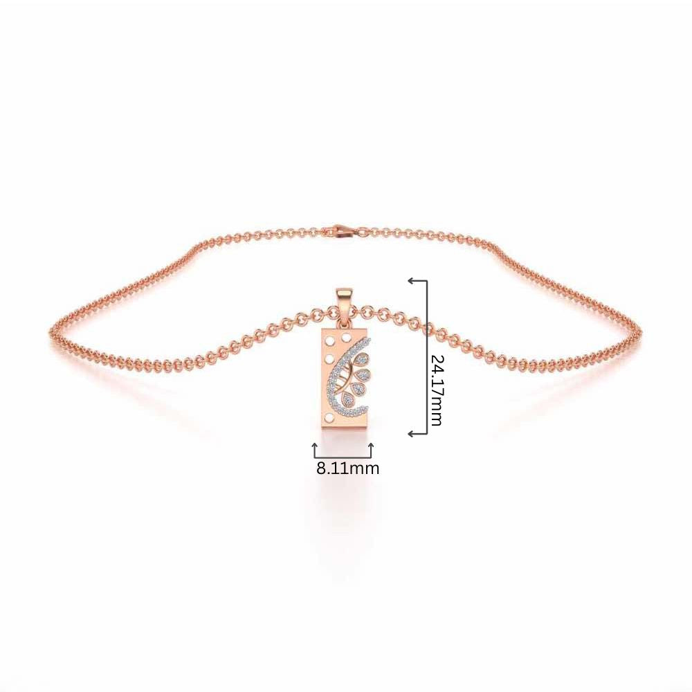 Umbriel Silver Pendant - Rose Gold - Image 4
