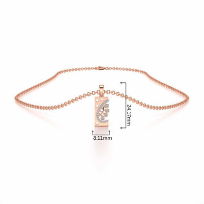Umbriel Silver Pendant - Rose Gold - Image 4