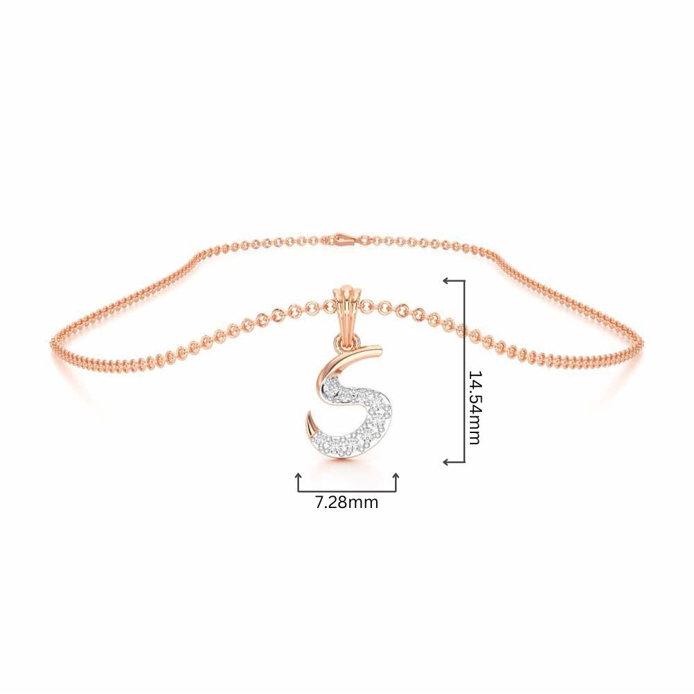 S-Luke Silver Pendant - Rose Gold - Image 4