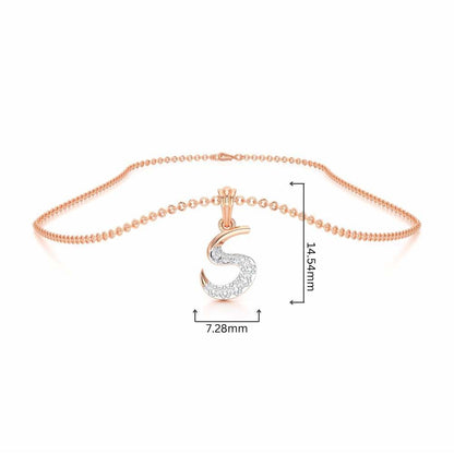 S-Luke Silver Pendant - Rose Gold - Image 4