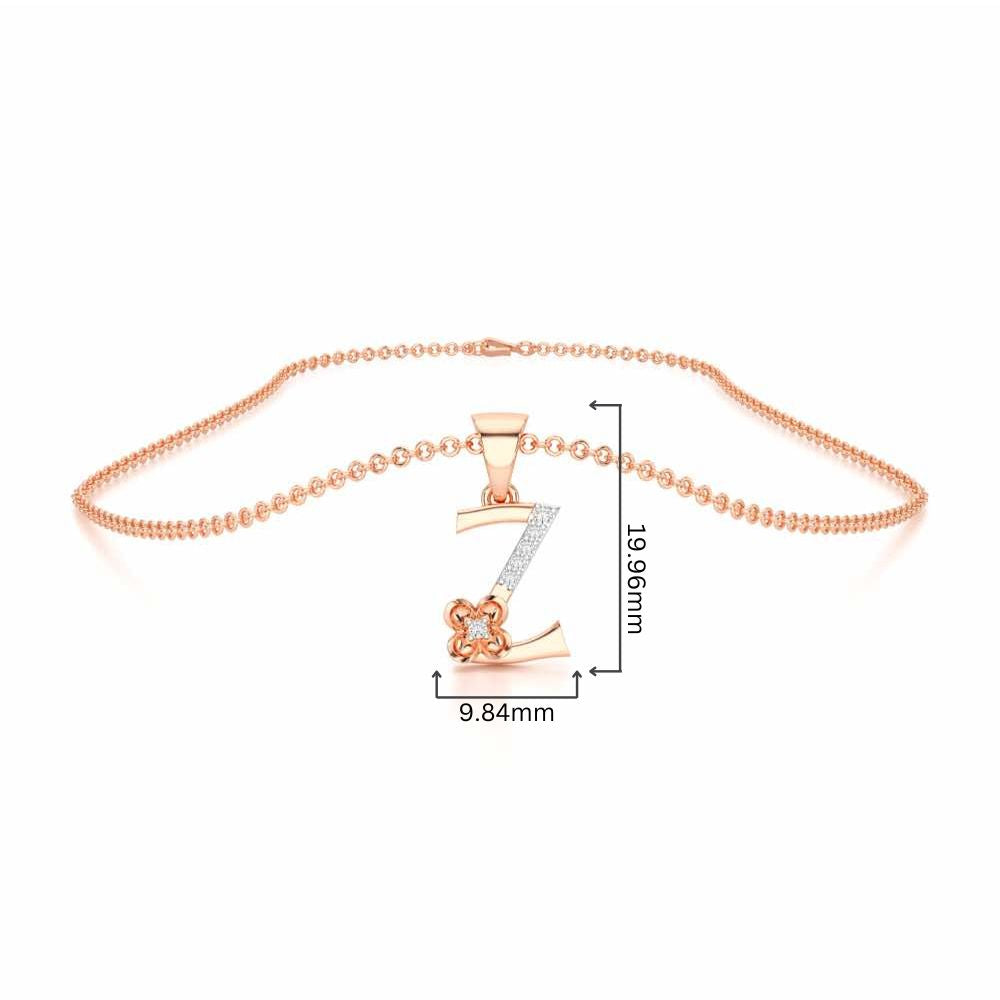 Z-Glint Silver Pendant - Rose Gold - Image 4
