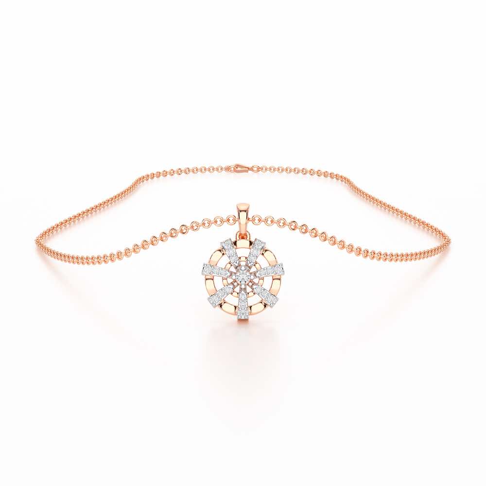 Ethereal Charm Silver Pendant - Rose Gold - Image 3