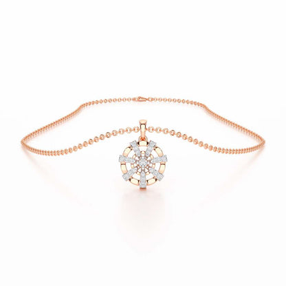 Ethereal Charm Silver Pendant - Rose Gold - Image 3