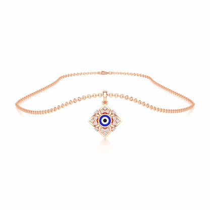 Watchful Charm Silver Pendant - Rose Gold - Image 3