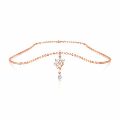 Dewdrop Radiance Silver Pendant - Rose Gold - Image 3