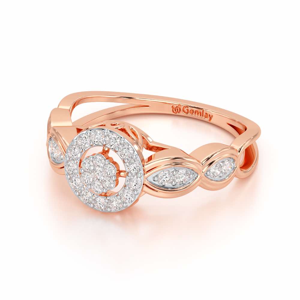 Ethereal Avni Silver Ring - Rose Gold - Image 3