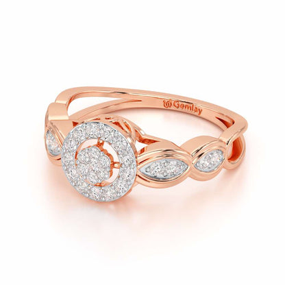 Ethereal Avni Silver Ring - Rose Gold - Image 3