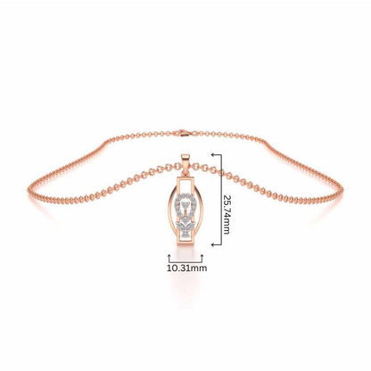 Auriga Silver Pendant - Rose Gold - Image 4