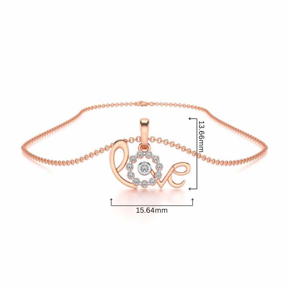 Etnernal Love Silver Pendant - Rose Gold - Image 4