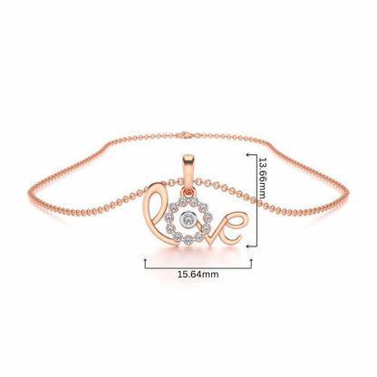 Etnernal Love Silver Pendant - Rose Gold - Image 4