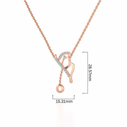 Titli Silver Pendant - Rose Gold - Image 4