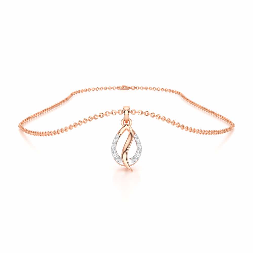 Ethereal Shine Silver Pendant - Rose Gold - Image 3