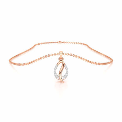 Ethereal Shine Silver Pendant - Rose Gold - Image 3