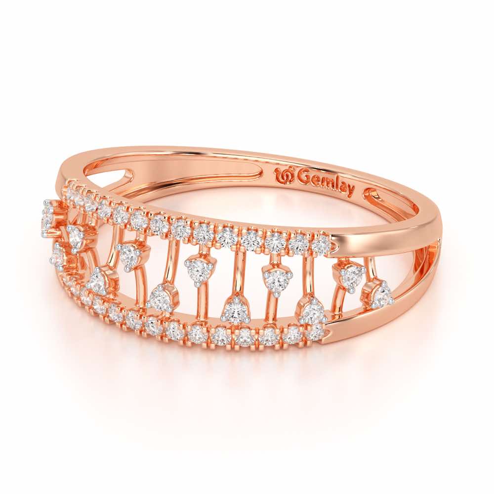 Glowy Serina Silver Ring - Rose Gold - Image 3