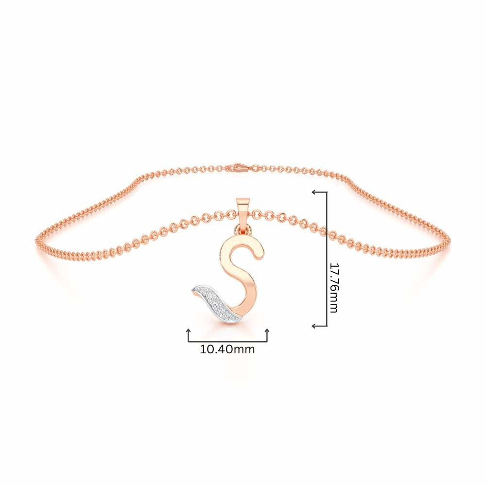 S-Spark Silver Pendant - Rose Gold - Image 4
