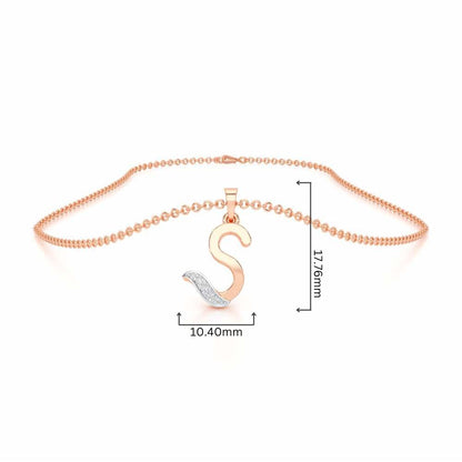 S-Spark Silver Pendant - Rose Gold - Image 4