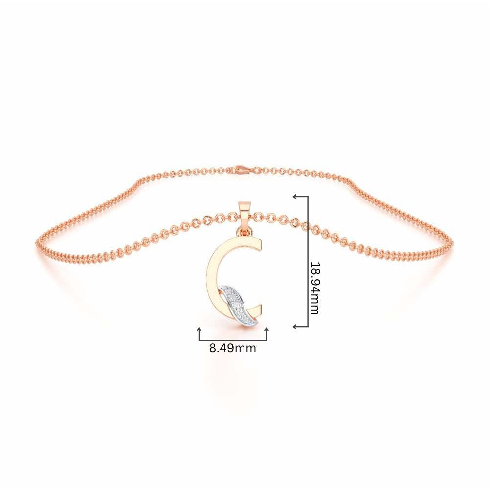 C-Spark Silver Pendant - Rose Gold - Image 4