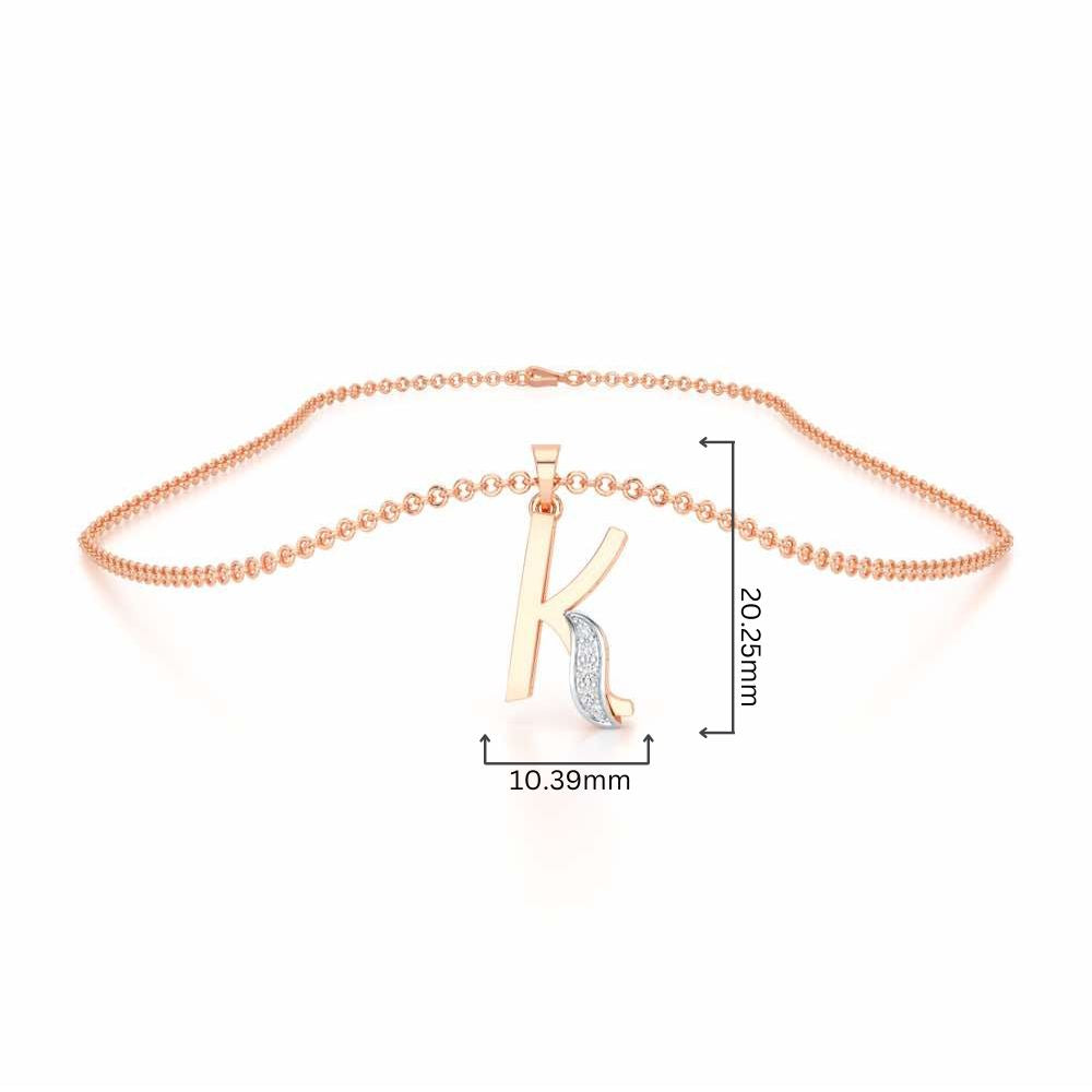 K-Spark Silver Pendant - Rose Gold - Image 4