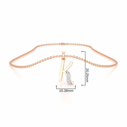 K-Spark Silver Pendant - Rose Gold - Image 4