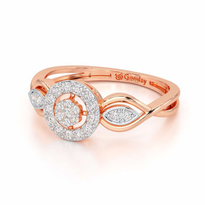 Luminis Attraction Silver Ring - Rose Gold - Image 3