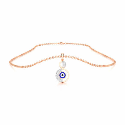 Evil Eye Sentinel Silver Pendant - Rose Gold - Image 3